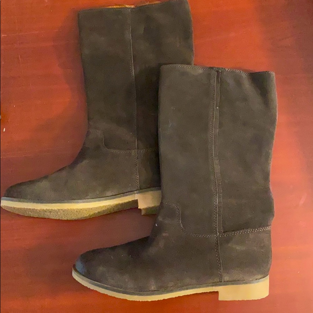 Lucky brand leather pull on boots